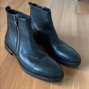 John Varvatos Black Leather Boots